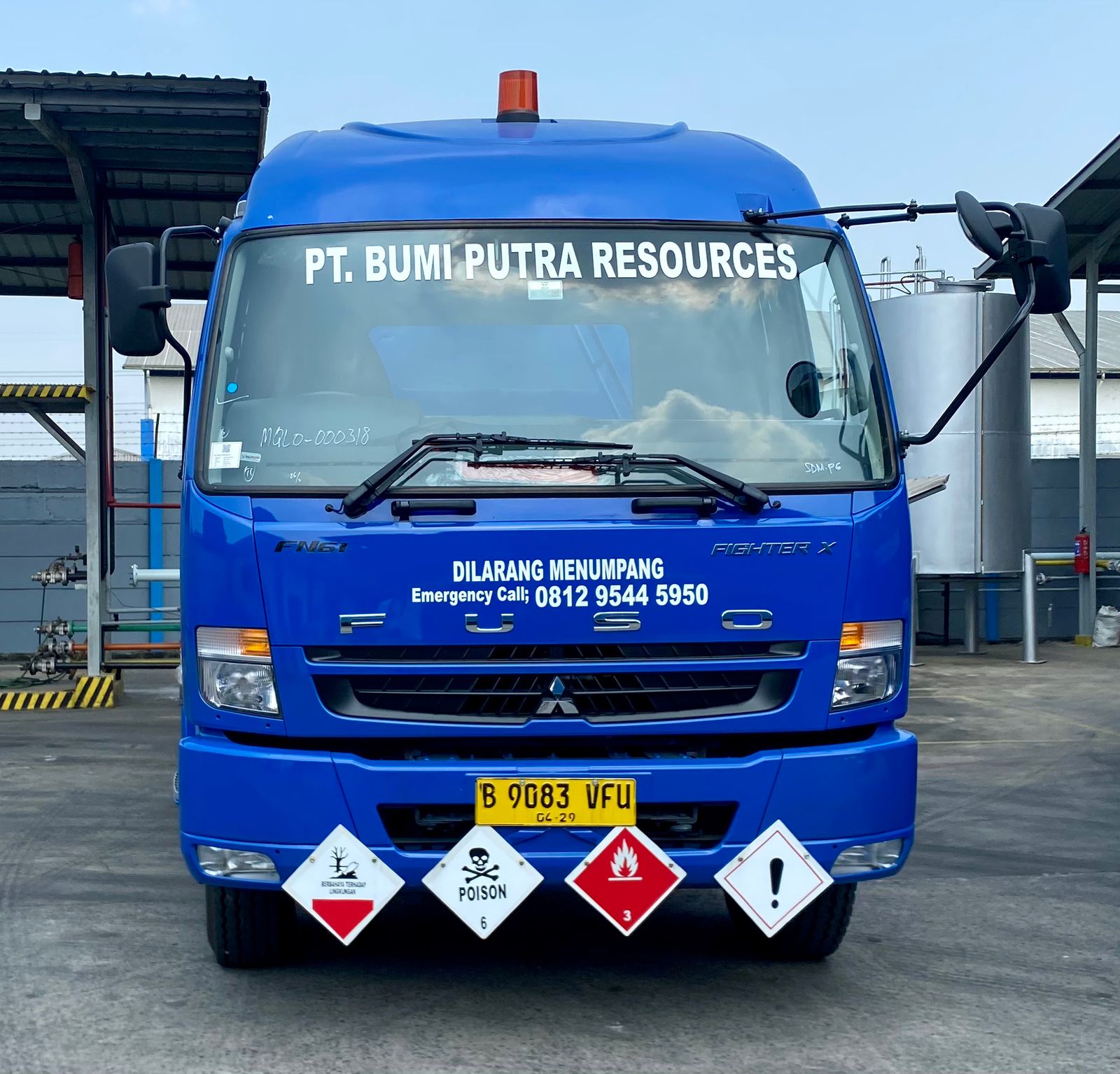 Armada truk tanki solvent BPR